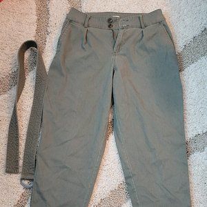 Women's High-Rise Tapered D-Ring Belted Ankle Pants - A New Day™